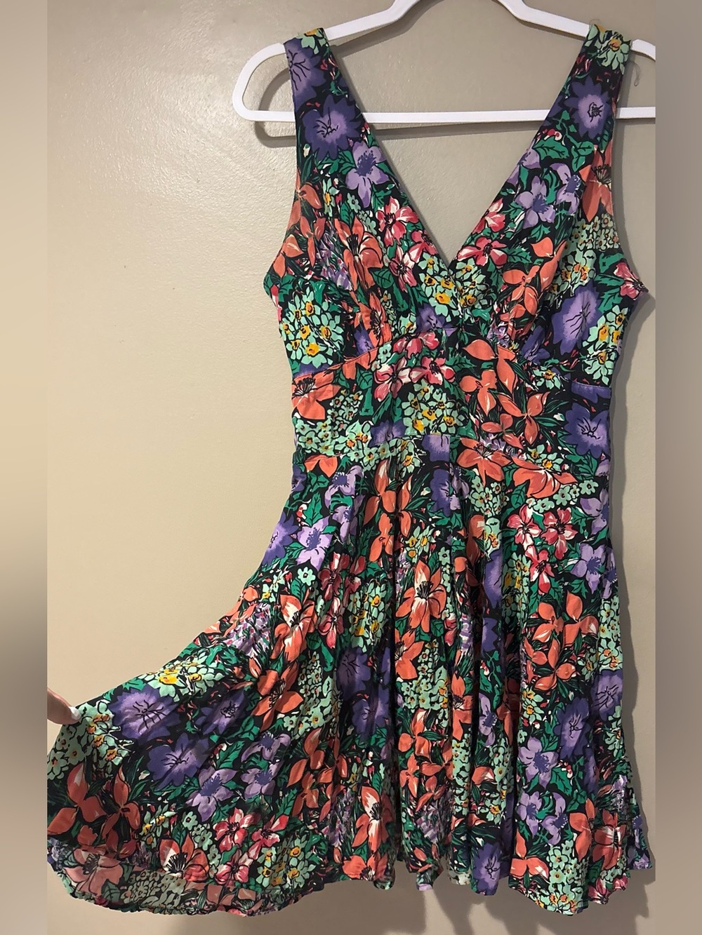 vintage 90s butter mom fit and flare pleated summer floral sundress gown 80s